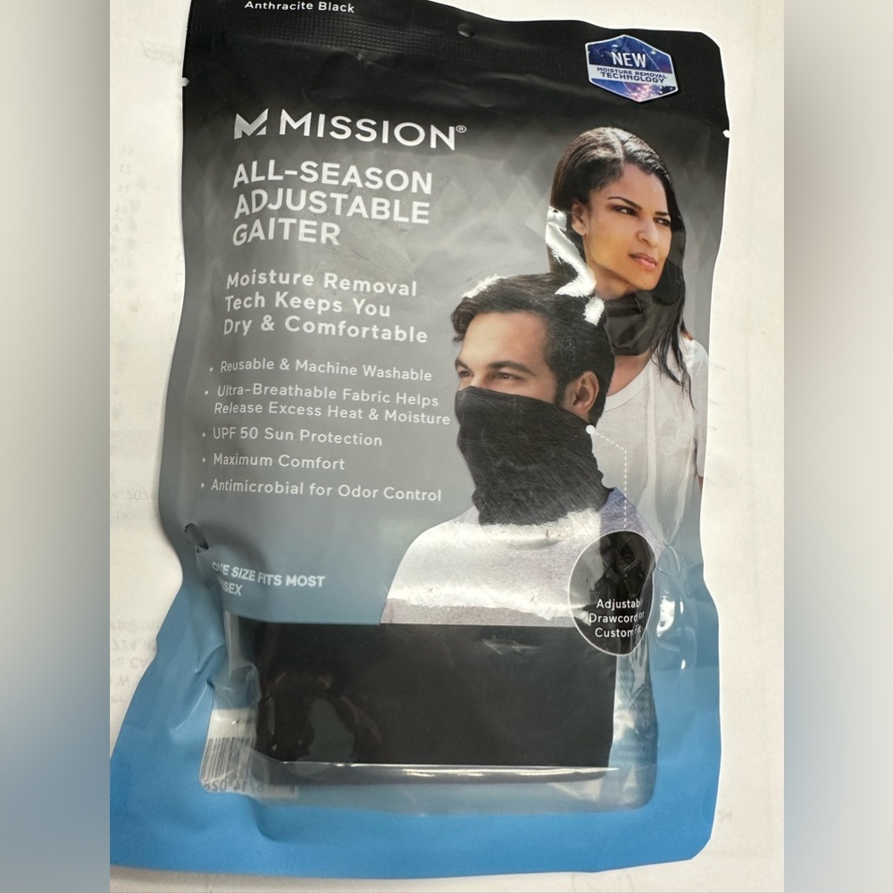MISSION All Season Cooling Neck Gaiter Ski Mask For Men And Women, UPF 50 NWT - Picture 2 of 2